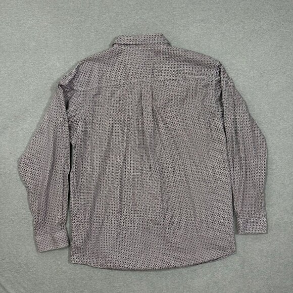 Cinch Shirt Mens XL Gray Orange Geo Pattern Western Button Up Long Sleeve Cowboy - Picture 6 of 7